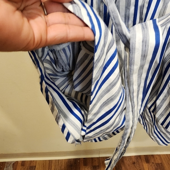 MILLY Stripes Casual half buttons dress size 8 - Picture 6 of 15